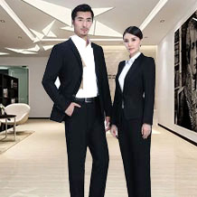 小平駁領(lǐng)黑色男職業(yè)套裝FX002