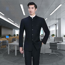 黑色中式立領職業(yè)套裝FX13